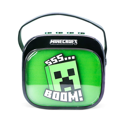 Altavoz karaoke LED verde de Minecraft con micrófono inalámbrico - 11