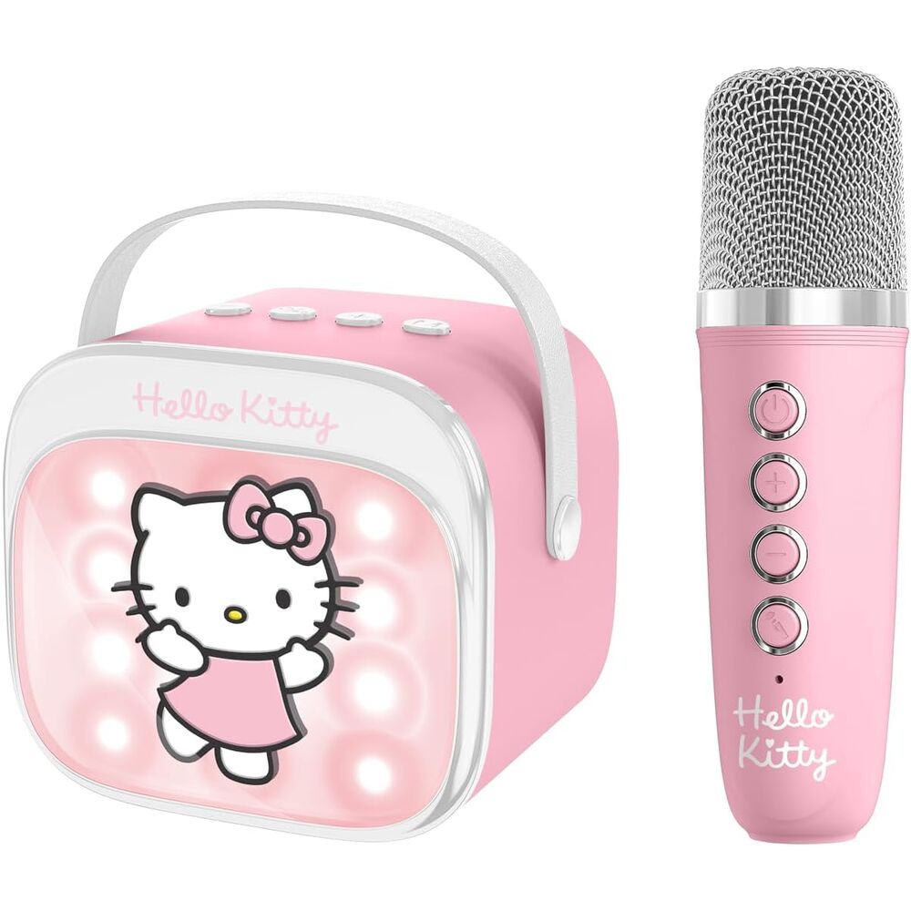 Altavoz karaoke LED rosa de Hello Kitty con micrófono inalámbrico - 4