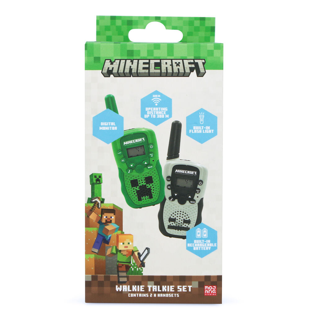 Set de dos walkie talkies Minecraft verde y gris - 4