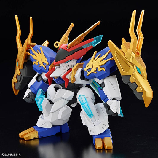Maqueta Ryuohmaru de Mashin Hero Wataru en blanco, azul, rojo y dorado