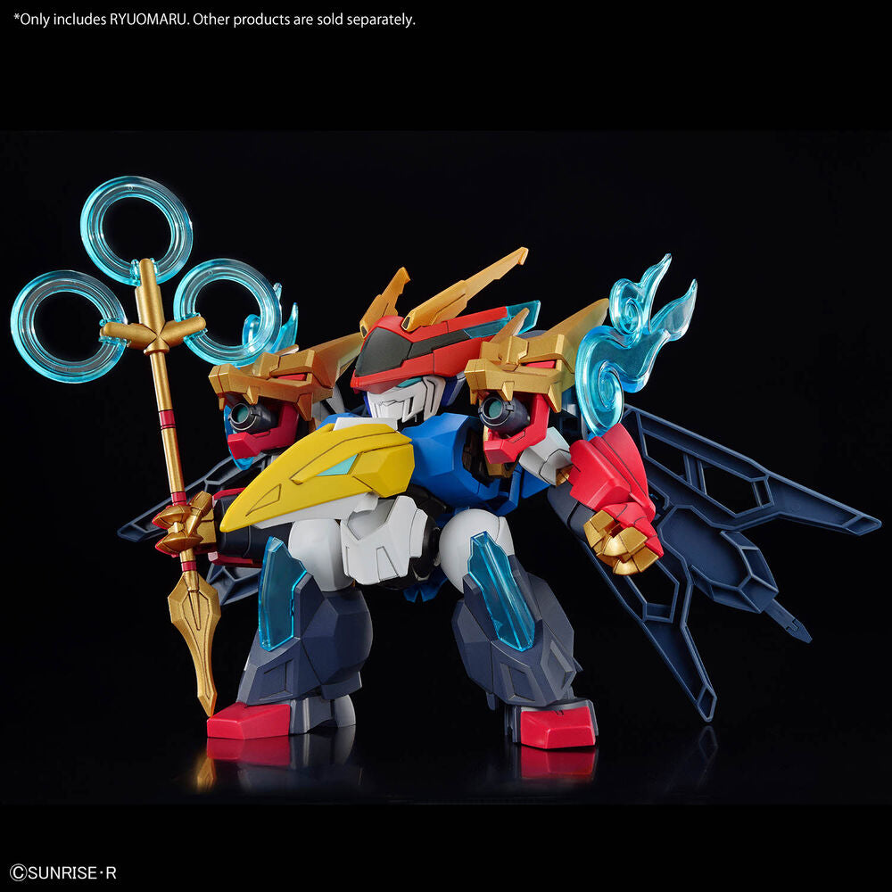 Maqueta Ryuohmaru de Mashin Hero Wataru en blanco, azul, rojo y dorado - 5