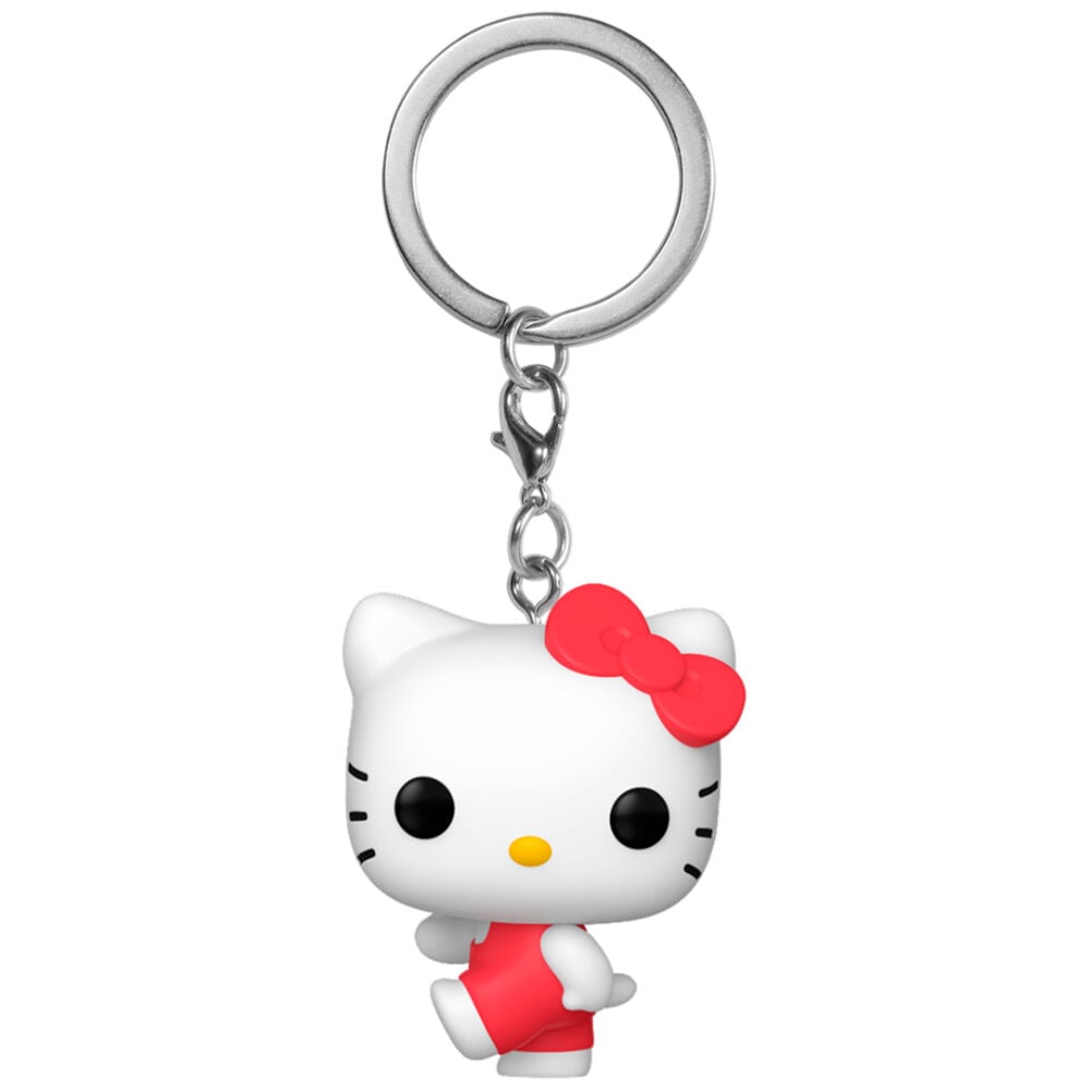 Llavero FUNKO Pocket POP de Hello Kitty con lazo rojo