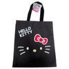 Bolsa tote negra de algodón con diseño de Hello Kitty y lazo rojo