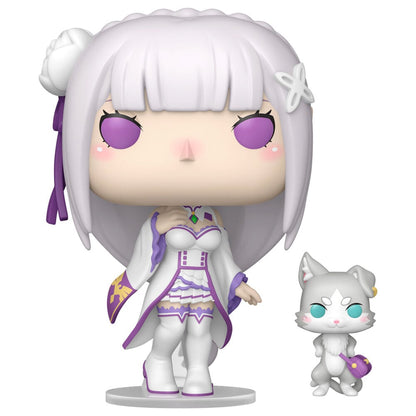 Figura Funko POP! de Emilia de Re:Zero con acompañante felino