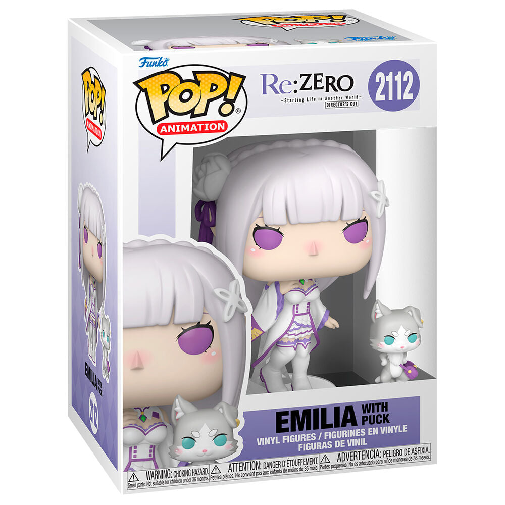 Figura Funko POP! de Emilia de Re:Zero con acompañante felino - 2