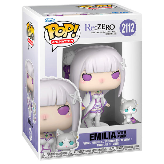 Figura Funko POP! de Emilia de Re:Zero con acompañante felino - 2