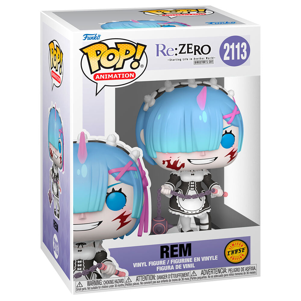 Figura Funko POP! de Rem de Re:Zero en caja, con versión Chase - 4