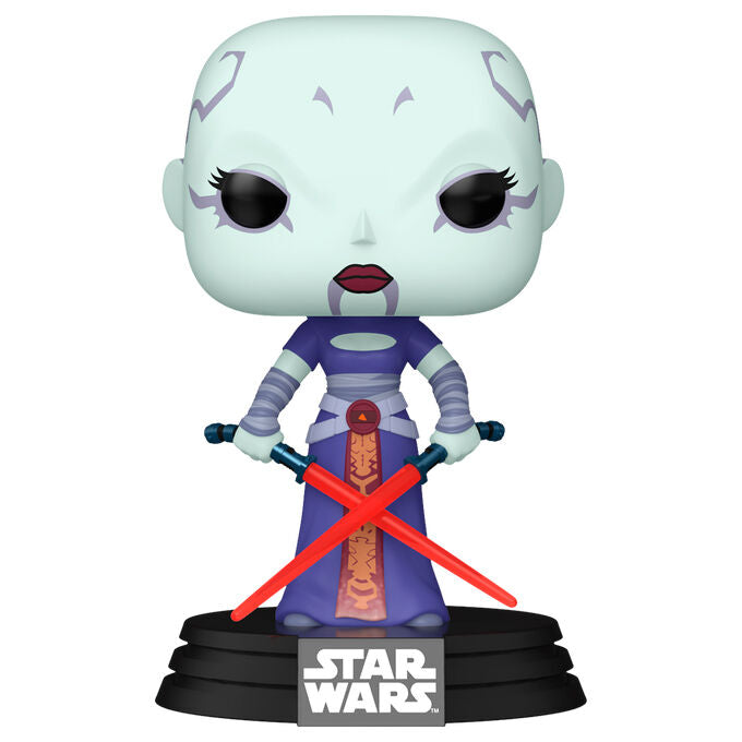 Figura Funko POP! de Asajj Ventress con dos sables de luz