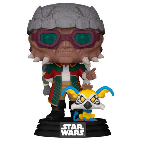 Figura Funko POP Star Wars Hondo and Pikk sobre base negra