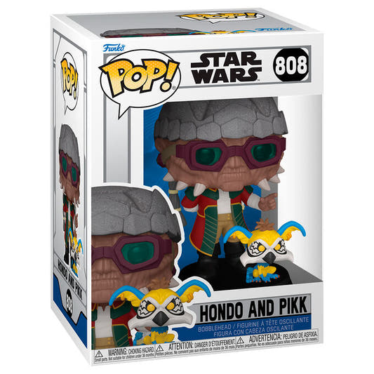 Figura Funko POP Star Wars Hondo and Pikk sobre base negra - 2