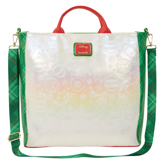 Bolso tote navideño de Stitch Disney Loungefly en verde y rojo - 3