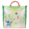 Bolso tote navideño de Stitch Disney Loungefly en verde y rojo