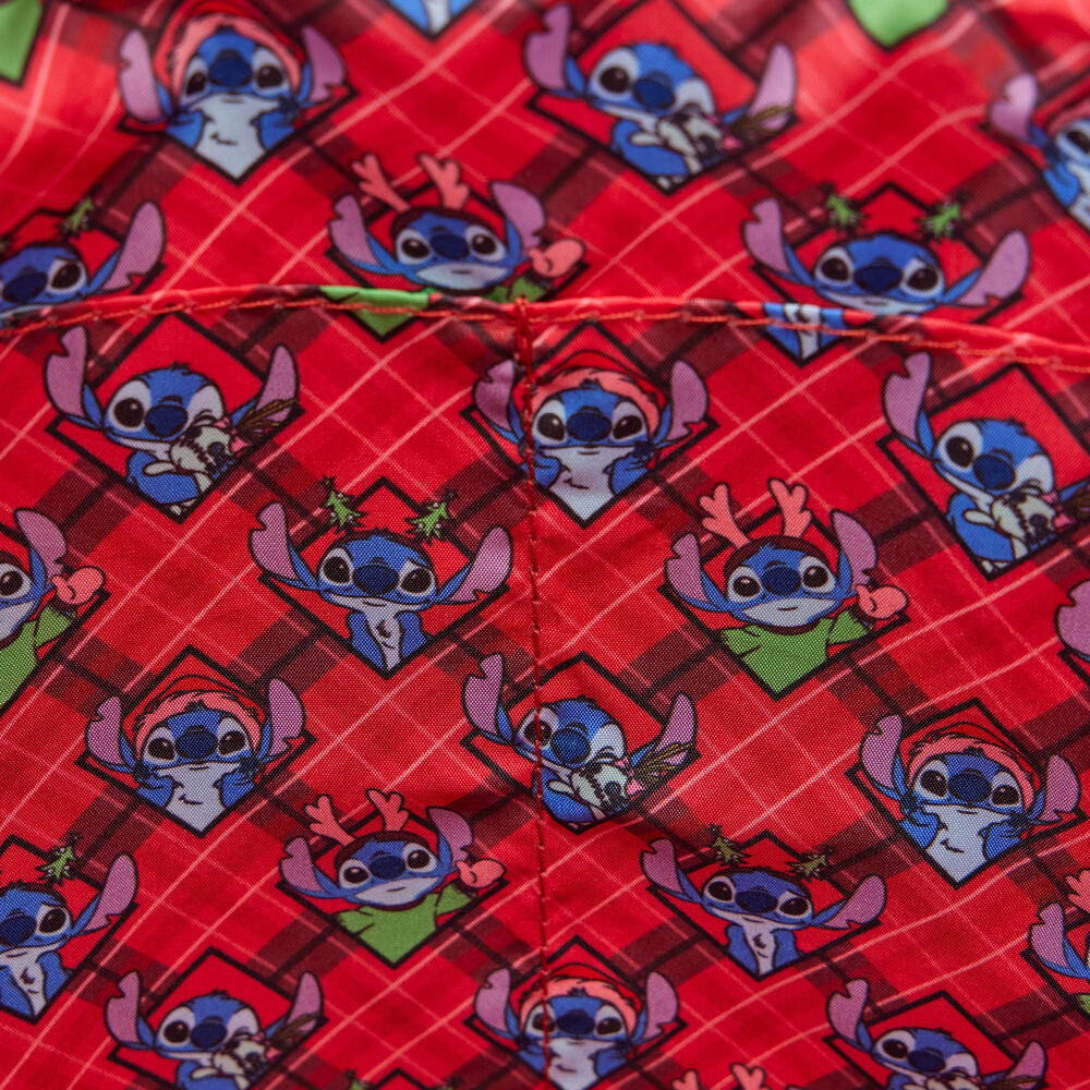 Bolso tote navideño de Stitch Disney Loungefly en verde y rojo - 4