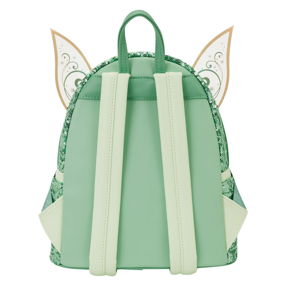 Mochila Loungefly de Campanilla Disney con lentejuelas verdes y alas - 3