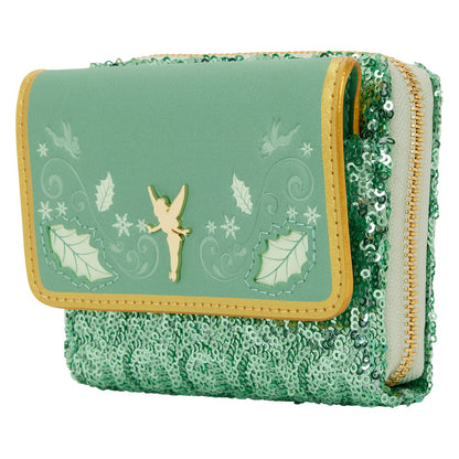 Cartera verde de Campanilla Peter Pan Disney Loungefly con lentejuelas - 2