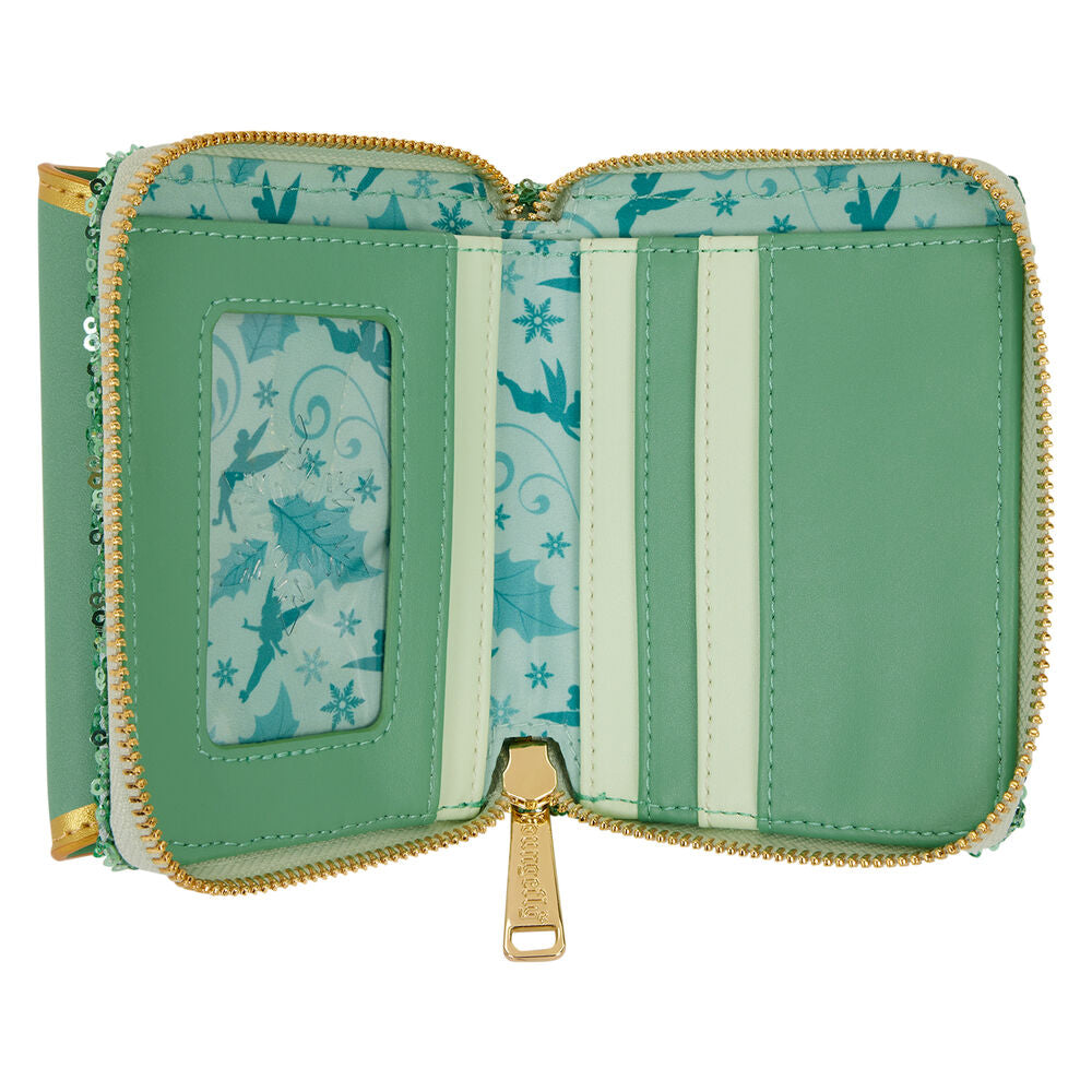 Cartera verde de Campanilla Peter Pan Disney Loungefly con lentejuelas - 3