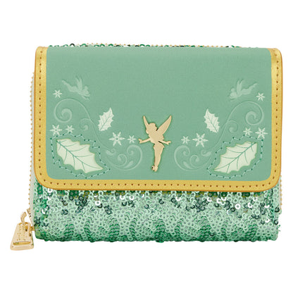 Cartera verde de Campanilla Peter Pan Disney Loungefly con lentejuelas