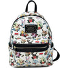 Mochila Pokémon Loungefly con estampado floral y bolsillo frontal