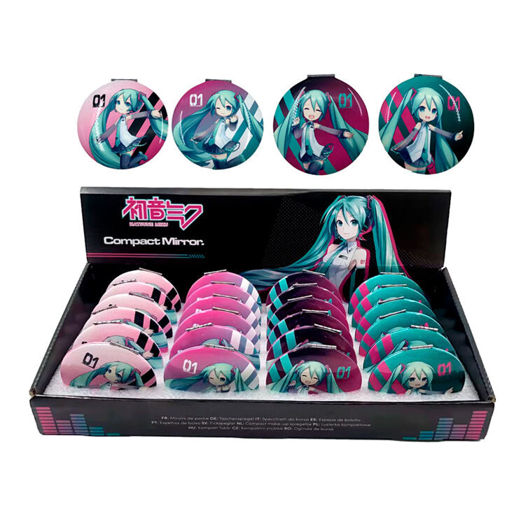 Espejos de bolsillo surtidos con ilustraciones de Hatsune Miku