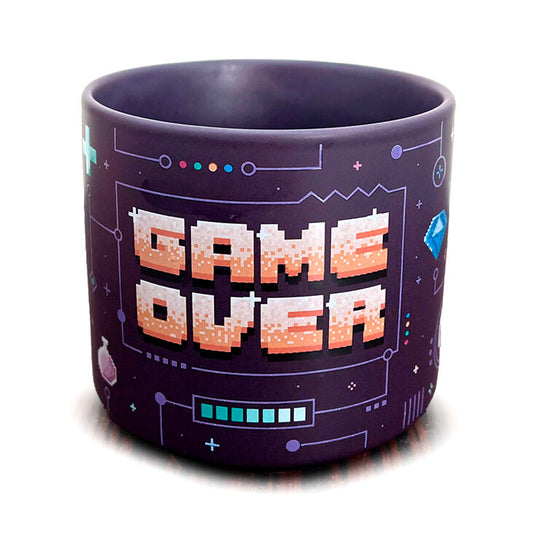 Taza Game Over de porcelana con mando de videojuegos pixelado - 2