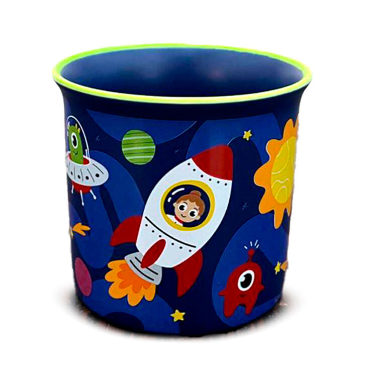 Taza Space Cadet azul con astronauta, alienígena y planetas - 2