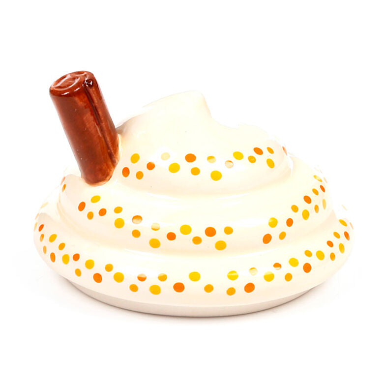Taza naranja Foodiemals Latte con tapa de calabaza - 4