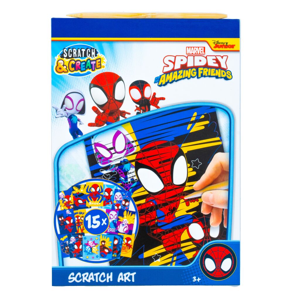 Set Scratch Art Marvel Spidey con 15 motivos
