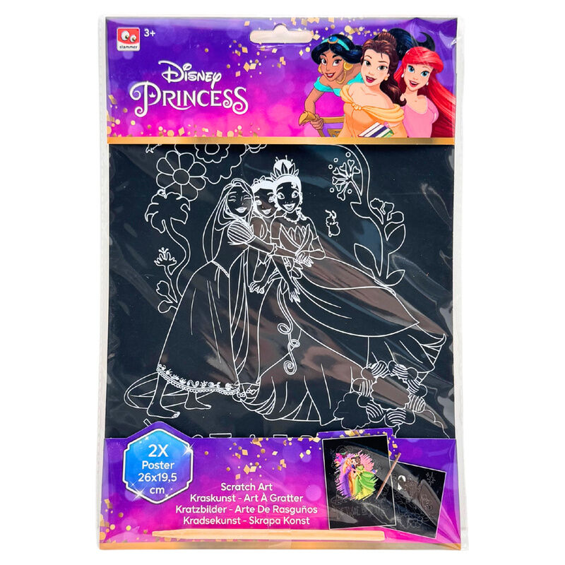 Set Scratch Art de Princesas Disney con 2 pósteres