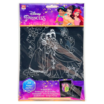 Set Scratch Art de Princesas Disney con 2 pósteres