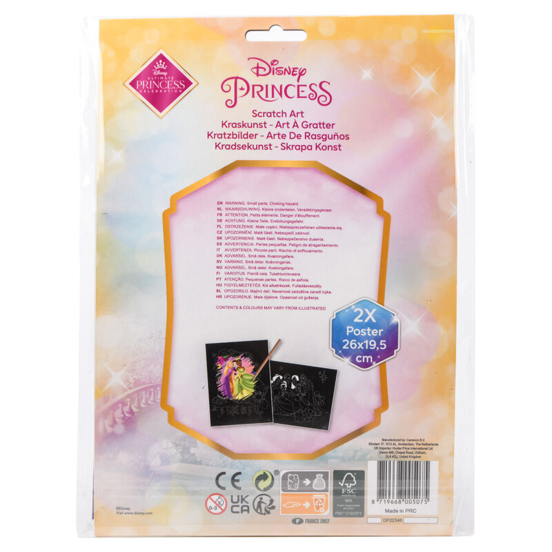 Set Scratch Art de Princesas Disney con 2 pósteres - 4