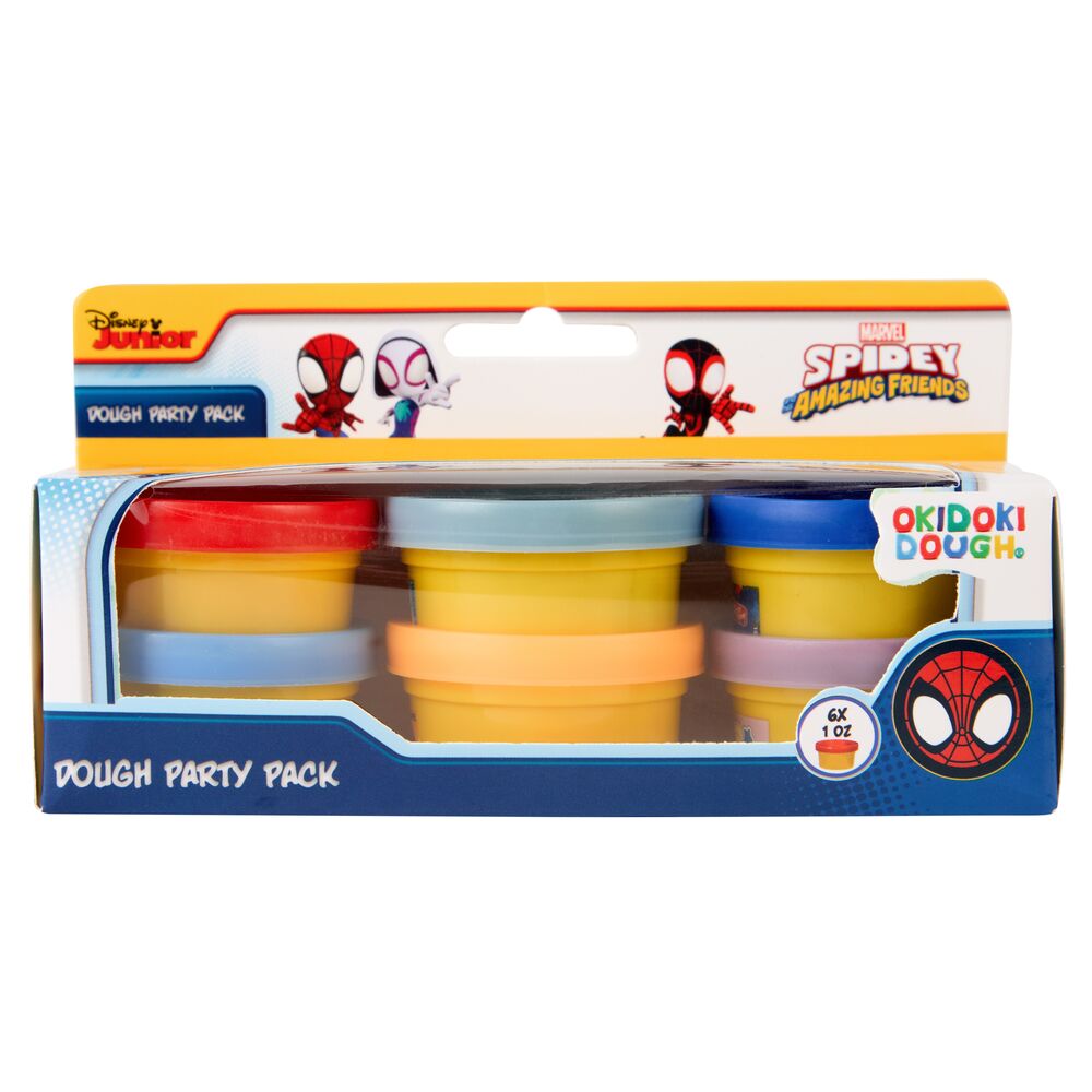 Blíster con seis mini botes de plastilina Spidey Marvel
