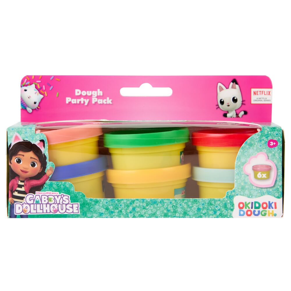 Blíster con 6 mini botes de plastilina de La Casa de Muñecas de Gabby