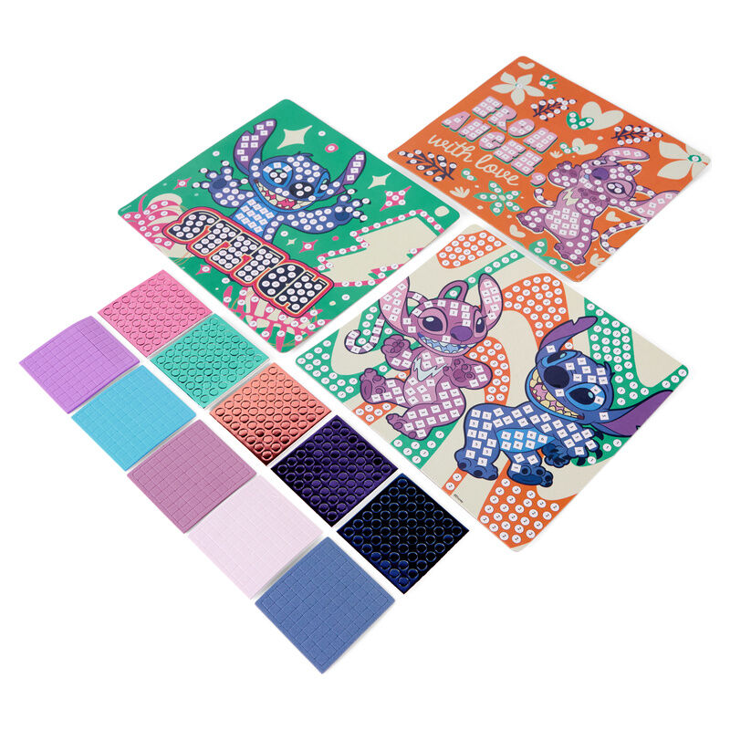 Set de mosaico de goma EVA Stitch Disney con tres tarjetas - 6