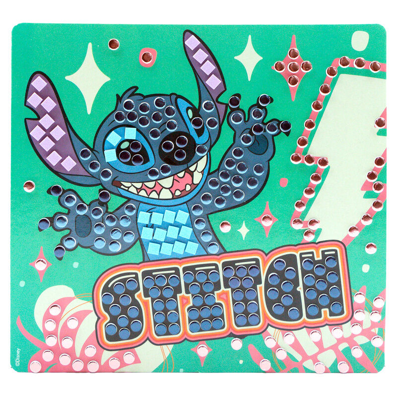 Set de mosaico de goma EVA Stitch Disney con tres tarjetas - 2