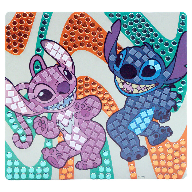 Set de mosaico de goma EVA Stitch Disney con tres tarjetas - 3