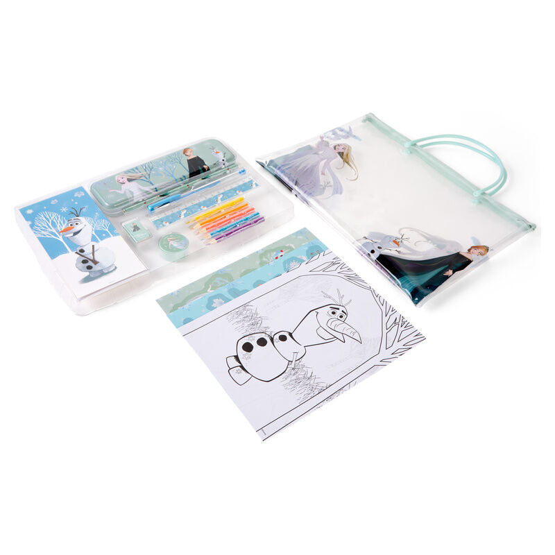 Set de papelería Frozen Disney con Elsa, Anna y Olaf - 2