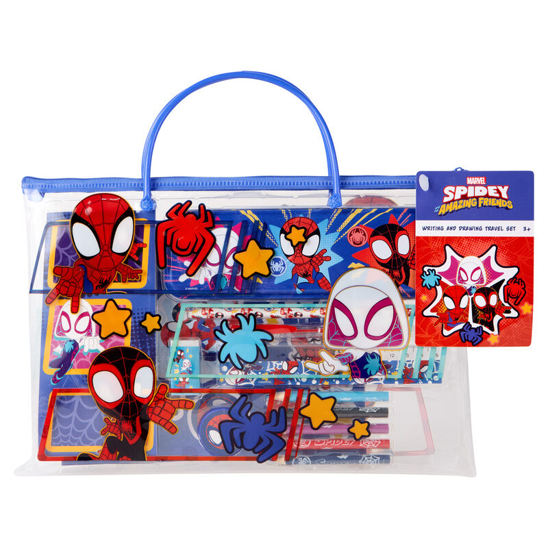 Set de papelería Spider-Man Marvel en estuche transparente