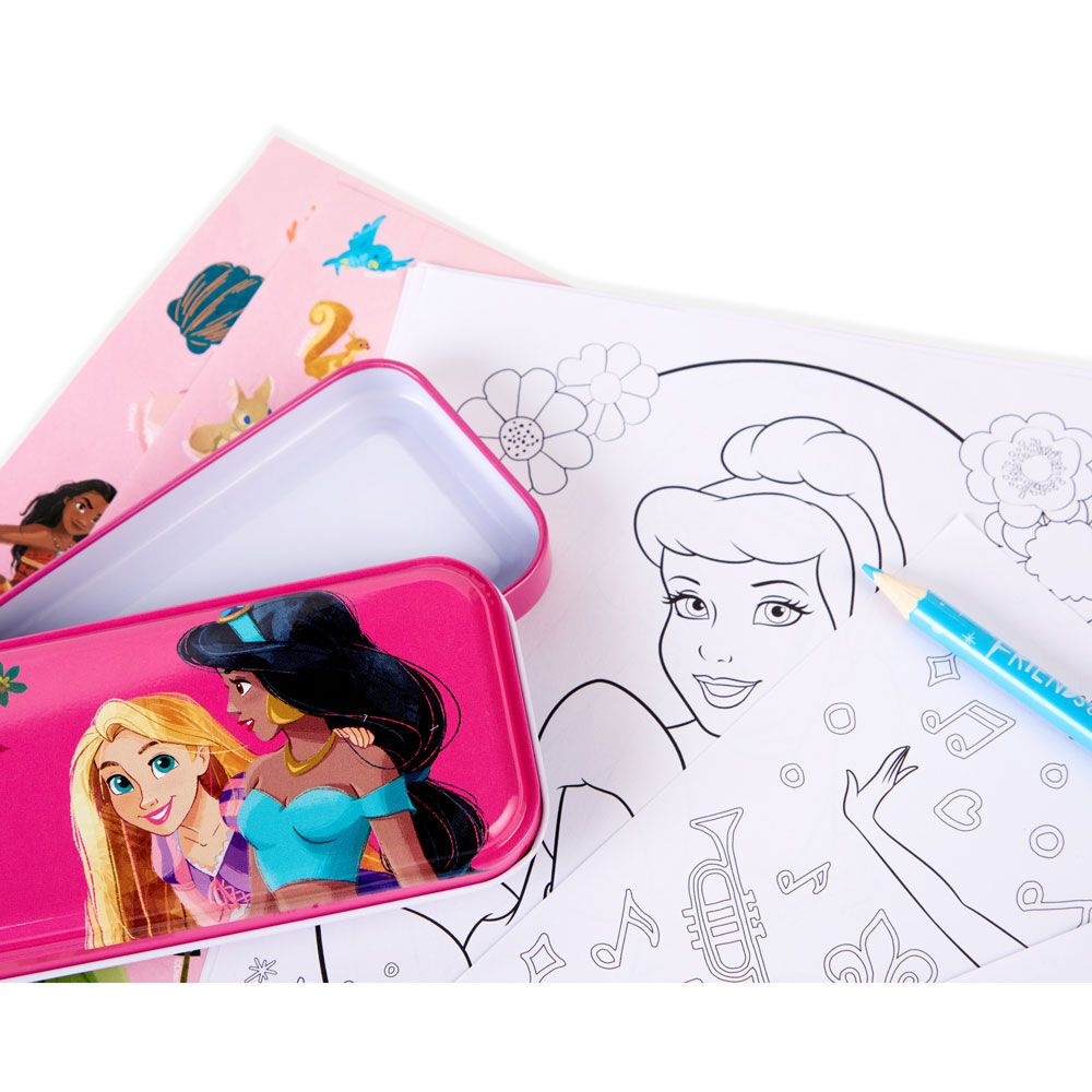Set de papelería Princesas Disney CANENCO en bolsa transparente rosa - 3
