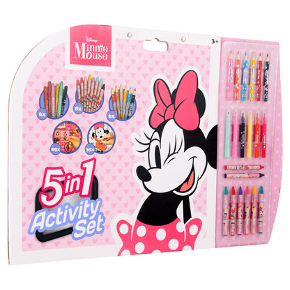 Set de actividades 5 en 1 Minnie Disney con materiales de dibujo y color