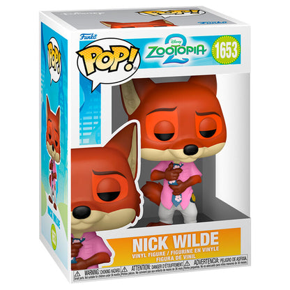 Figura Funko POP! de Nick Wilde de Zootropolis 2 con camisa rosa y corbata azul - 2