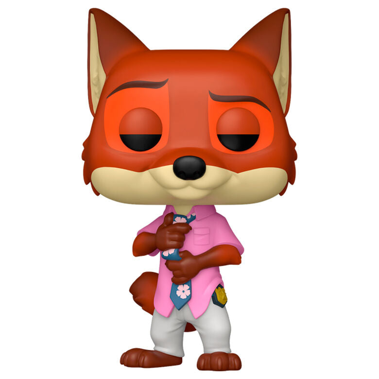Figura Funko POP! de Nick Wilde de Zootropolis 2 con camisa rosa y corbata azul