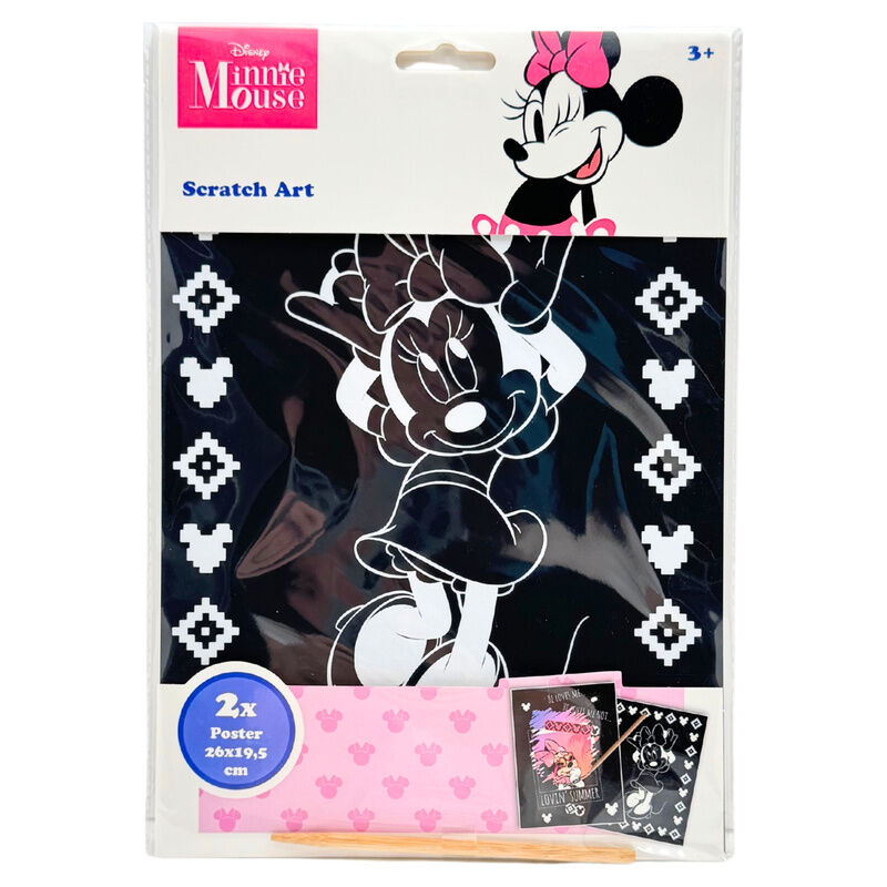 Set Scratch Art de Minnie Mouse Disney con dos pósteres