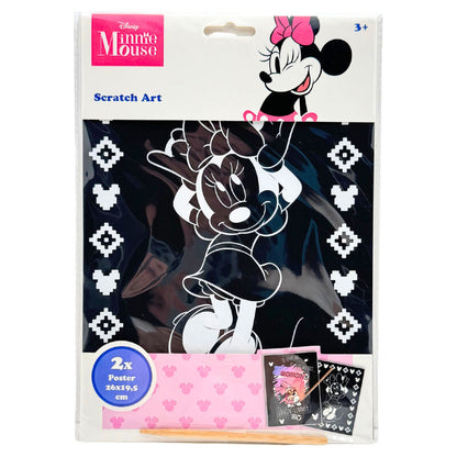 Set Scratch Art de Minnie Mouse Disney con dos pósteres