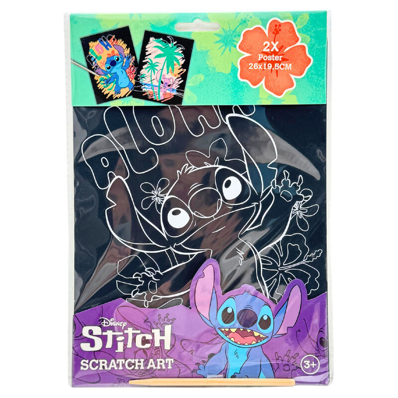 Set Scratch Art Disney Stitch con dos pósteres