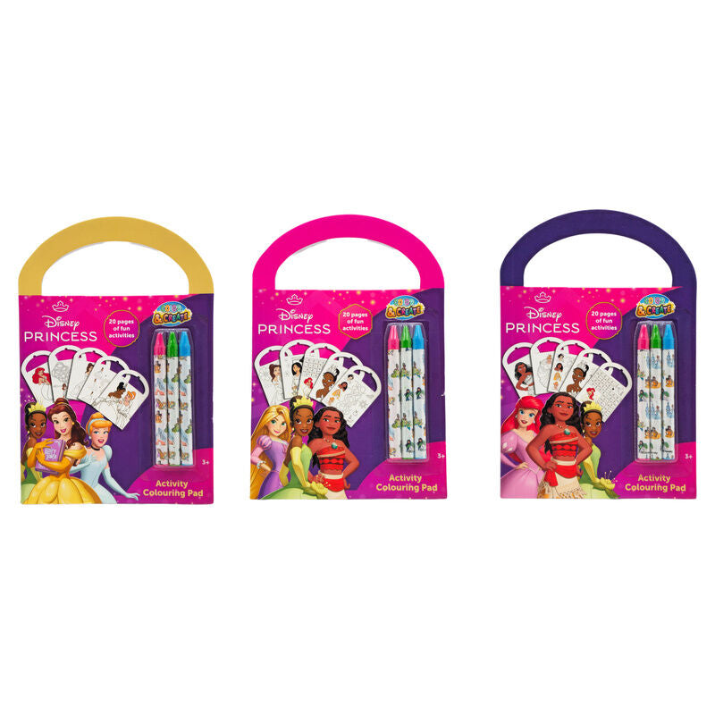 Set de actividades y colorear de Princesas Disney con rotuladores