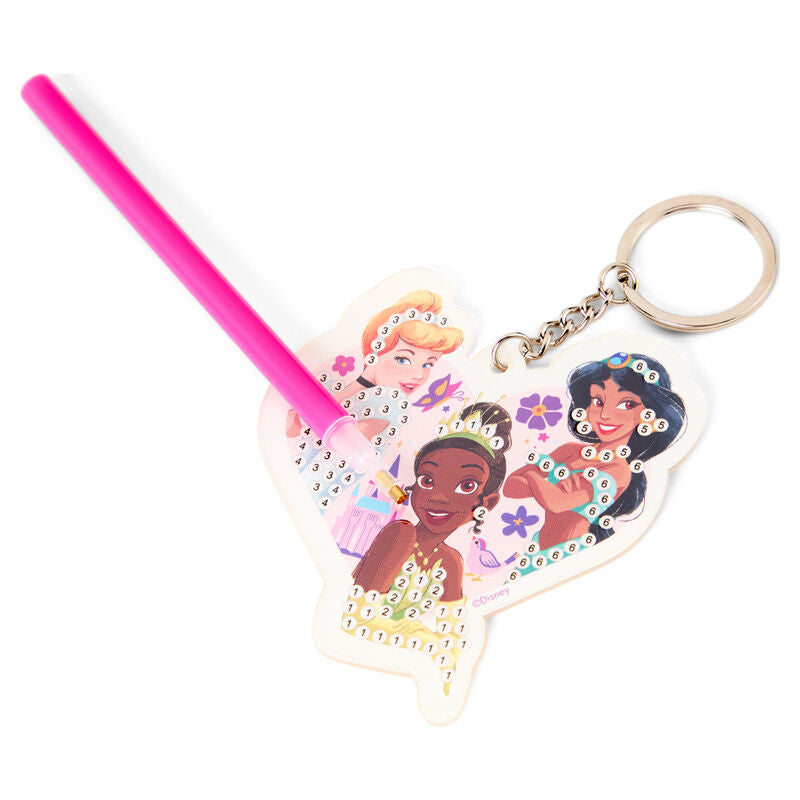 Llavero de pintura con diamantes de Princesas Disney - 2