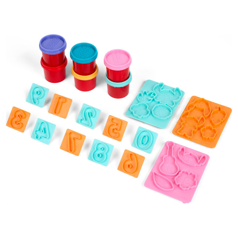 Blíster de plastilina Stitch Disney con seis mini botes y moldes - 5