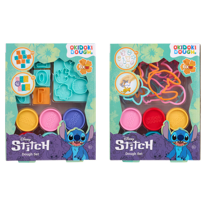Blíster de plastilina Stitch Disney con seis mini botes y moldes
