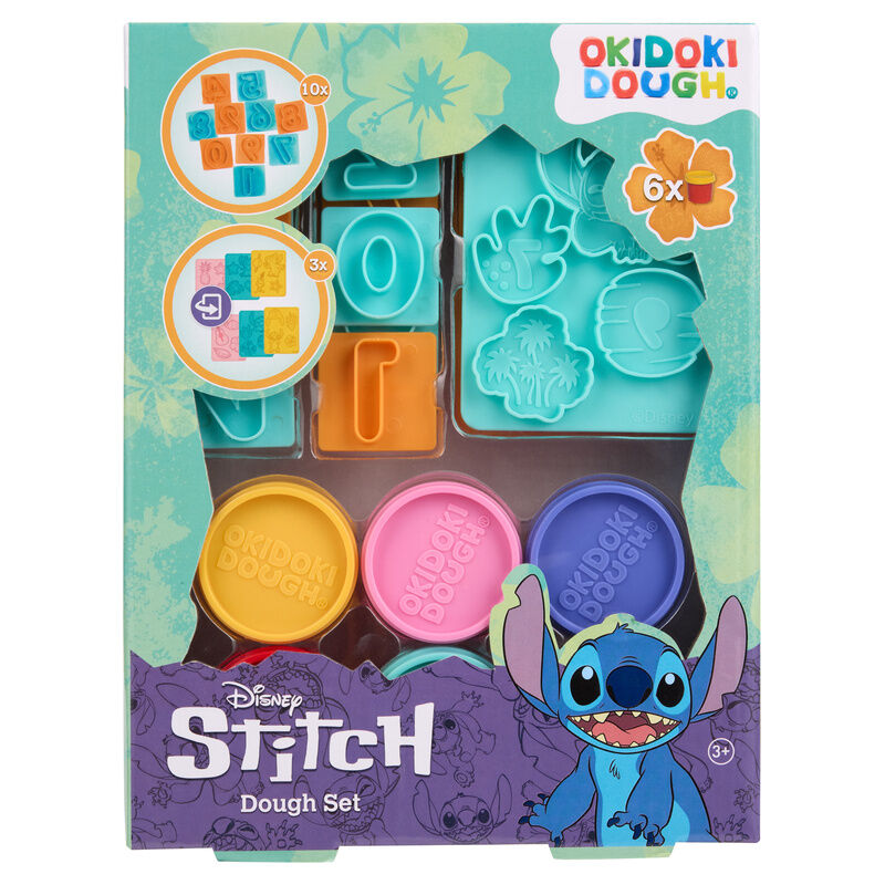 Blíster de plastilina Stitch Disney con seis mini botes y moldes - 7