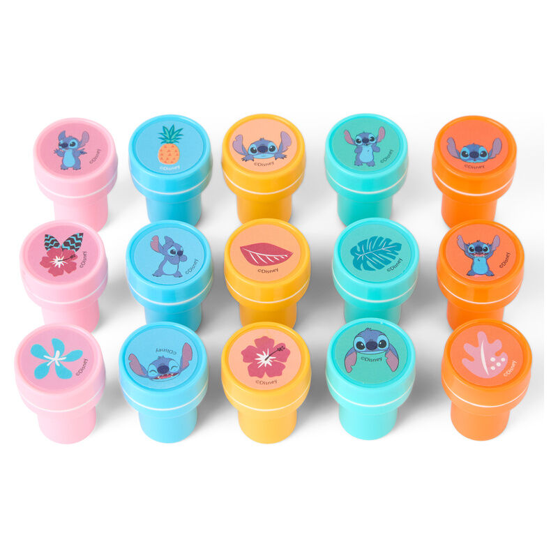 Blíster con 15 sellos Stitch Disney de colores variados - 2